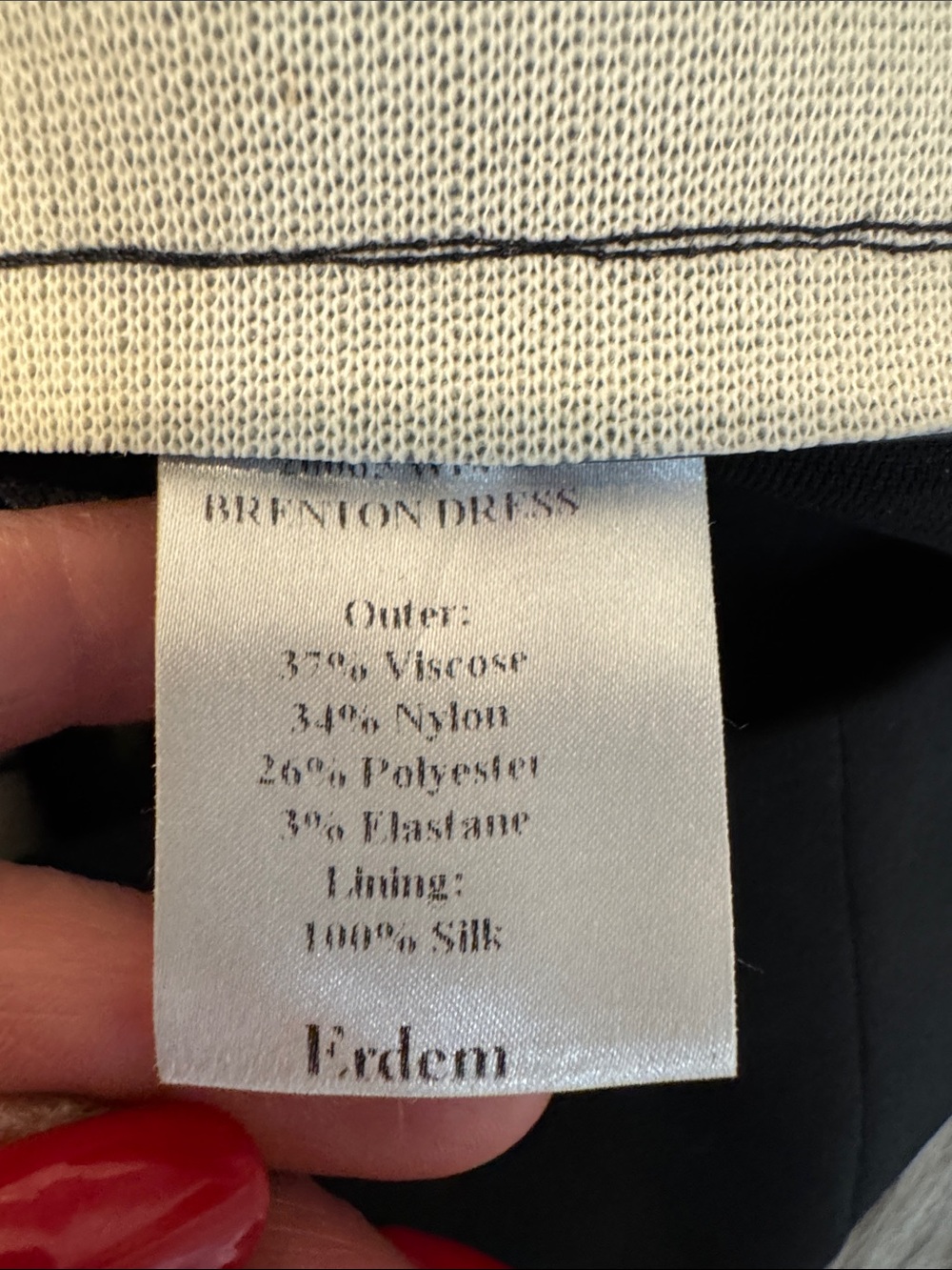 ERDEM White Floral Appliqué Sheath Dress with Black Trim Size 4 - Picture 3 of 9